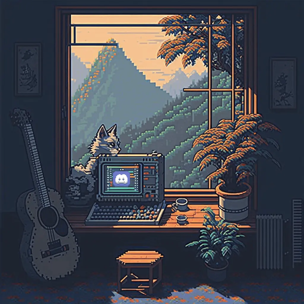 Cozy workspace with mountain view